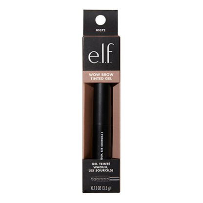 e.l.f. Wow Brow Gel, Volumizing, Buildable, Wax-Gel Hybrid, Creates Full, Voluminous-Looking Brows, Locks Brow Hairs In Place, Deep Brown