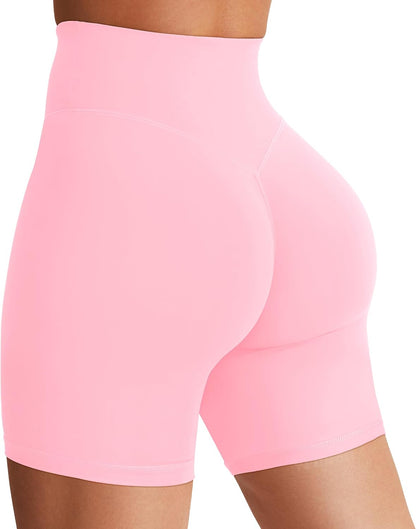 YEOREO SoftHue Women's Biker Shorts Workout Hidden Scrunch Gym Shorts