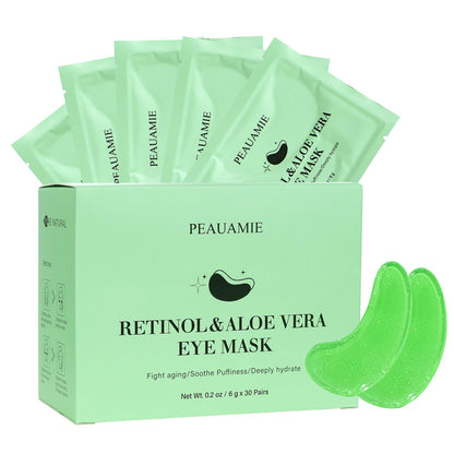 PEAUAMIE Under Eye Patches Gold and Hyaluronic Acid for puffy eyes,Rose Eye Masks for Dark Circles and Puffiness skin care Smooth Wrinkles products 30 Pairs