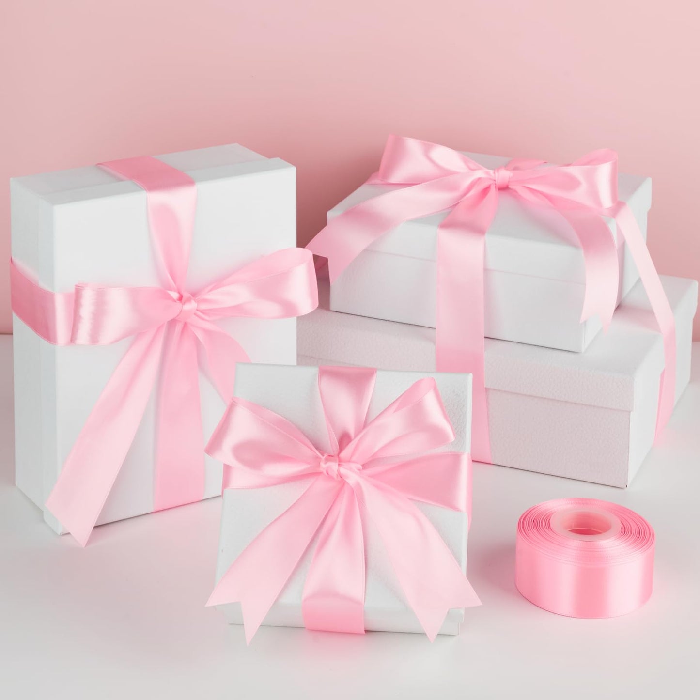 Mauproy Dusty Rose Satin Ribbon, 1-1/2 Inch, 50 Yards