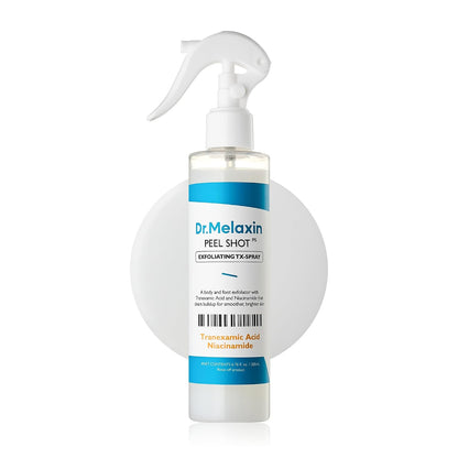 Dr.Melaxin Peel Shot Exfoliating TX-Spray 6.76 fl.oz - 99% Tranexamic Acid and Niacinamide Body Exfoliator Spray for Uneven Skin Tone, AHA PHA Body Peel for Rough Skin, K-Beauty Body Brightening