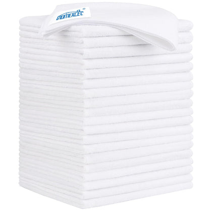 HOMEXCEL Microfiber Cleaning Cloth 12 Pack, 12.5 x 12.5 inch Microfiber Towels for Cars, Ultra Absorbent Washing Cloth, Lint Free Streak Free Cleaning Rags for Car, Kitchen, and Window (Grey)