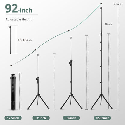 SENSYNE 72" Phone Tripod, Extendable Cell Phone Tripod Stand, Selfie Stick with Wireless Remote and Phone Holder, Compatible with iPhone Android Phone, Camera