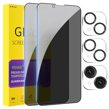 PEHAEL for iPhone 16 Pro Max Privacy Screen Protector+Camera Lens Protector