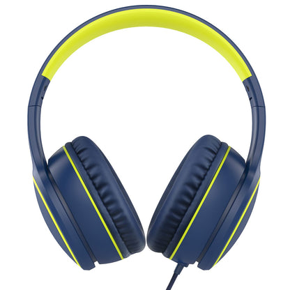 R10 Over-Ear Headphones with Microphone, Lightweight Folding Stereo Bass Headset with 1.5M No-Tangle Cord, Portable Wired Headphones for Smartphone Tablet Computer MP3 / 4 (Grey)