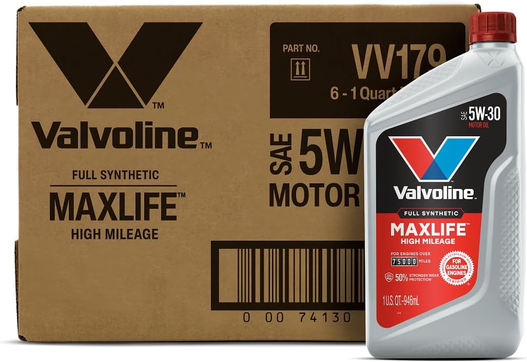 Valvoline MaxLife High Mileage 5W-30 Synthetic Blend Motor Oil 5 Quart