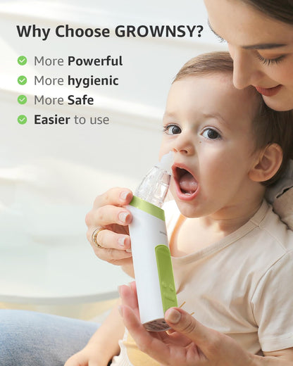 GROWNSY Nasal Aspirator for Baby, Electric Nose Sucker, Powerful Suction