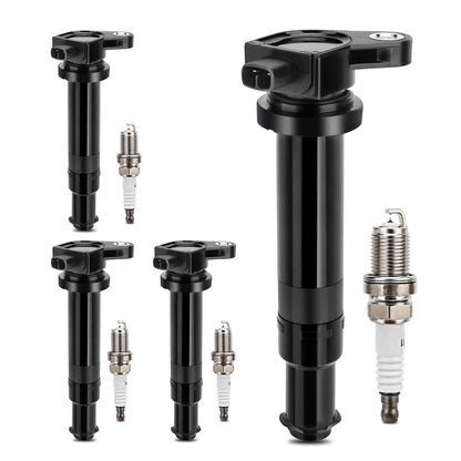 UF667 Ignition Coil & ILZFR6D11 Double Iridium Spark Plug for BMW 2.5-6.0L