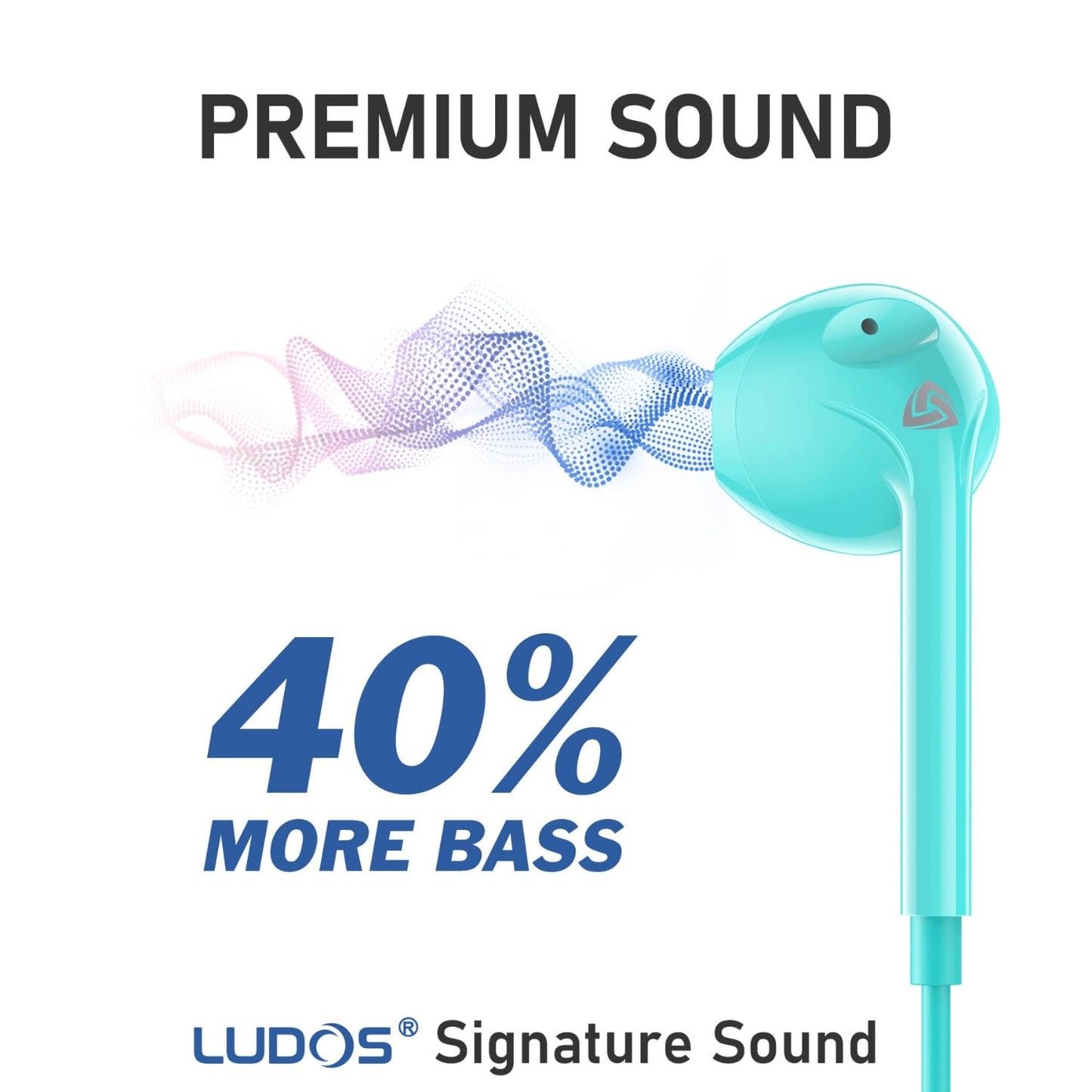 LUDOS Zenith USB C Headphones for iPhone 17 16 15 Pro Max Plus Air iPad Pro Air, 5 Years Warranty, USB-C Earbuds for Samsung Galaxy S24 S23 Ultra S22 S21 S20 A55 A54 A53, USB Type C Earphones - White
