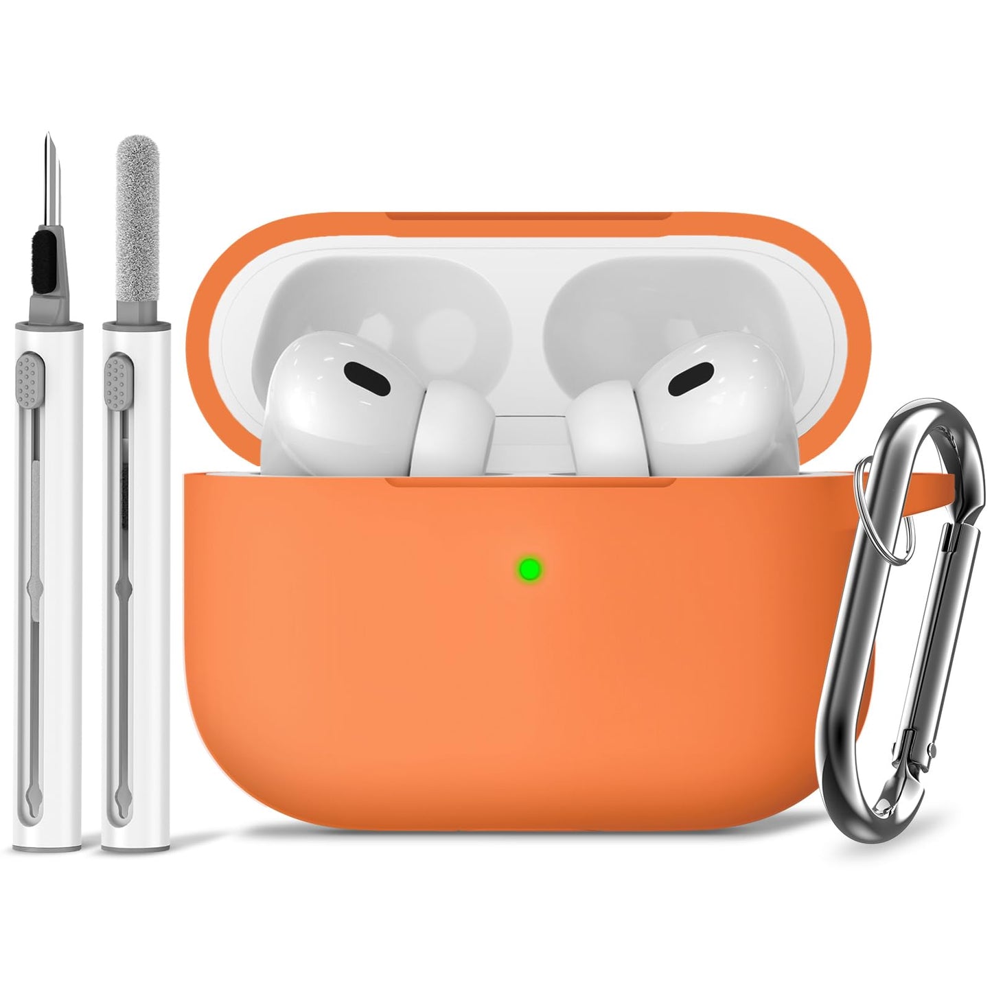 Ljusmicker for AirPods 4 Case 2024 with Cleaner Kit,Milk Tea