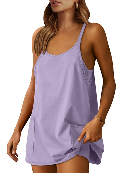 ANRABESS Women Athletic Dress Summer Tennis Workout Built in Shorts