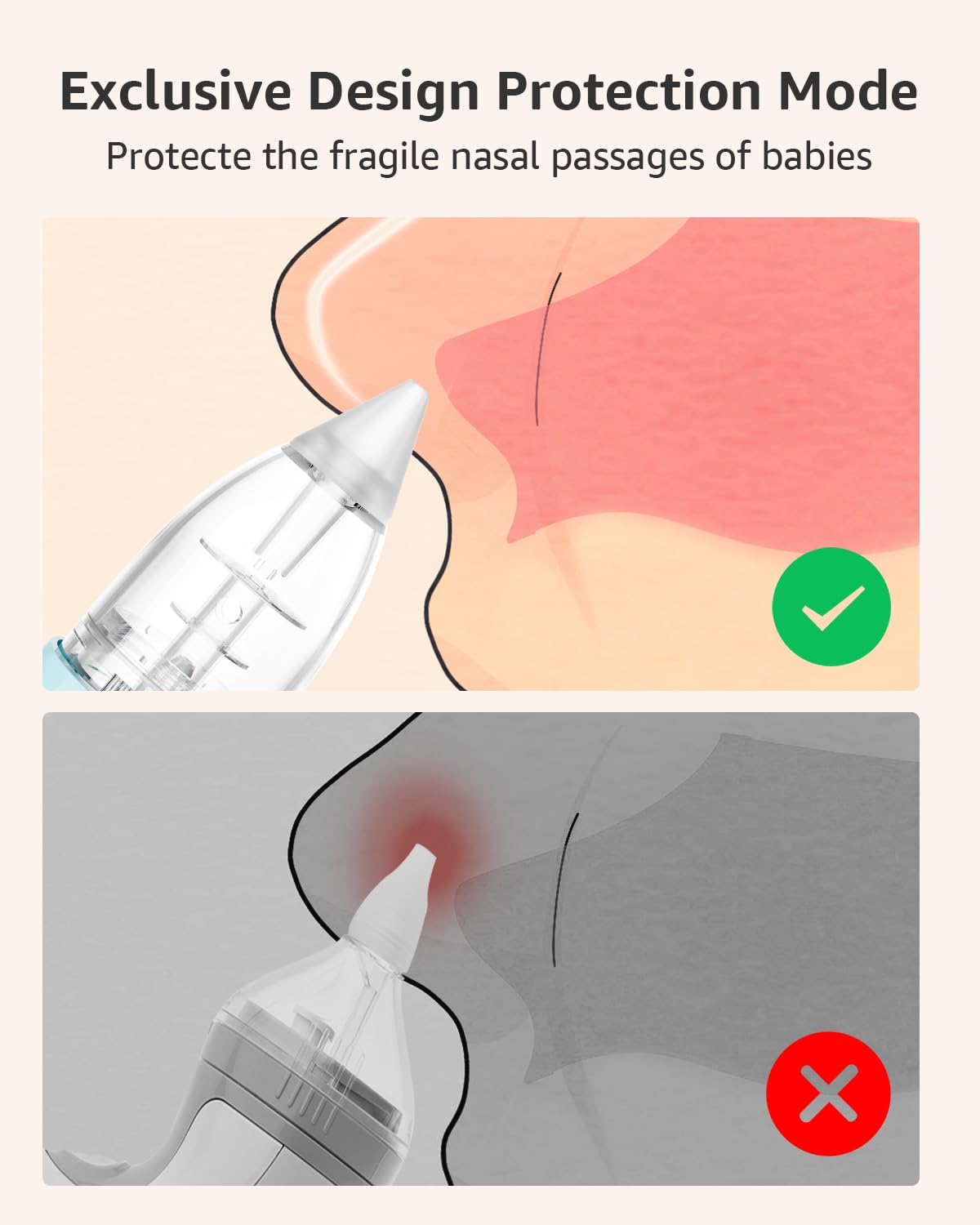 GROWNSY Nasal Aspirator for Baby, Electric Nose Sucker, Powerful Suction