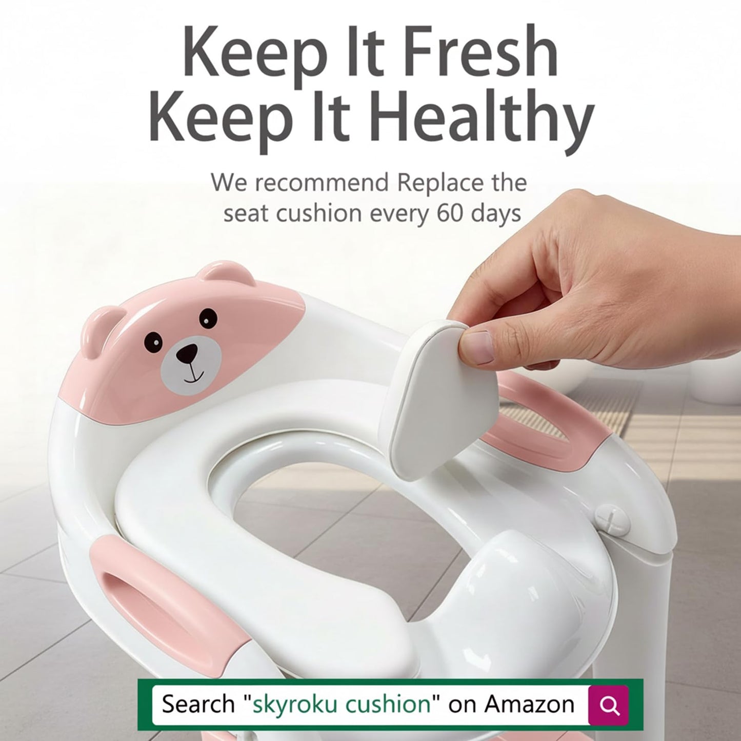 Potty Training Toilet for Toddlers, 2-in-1 Potty Training seat, Anti-Slip