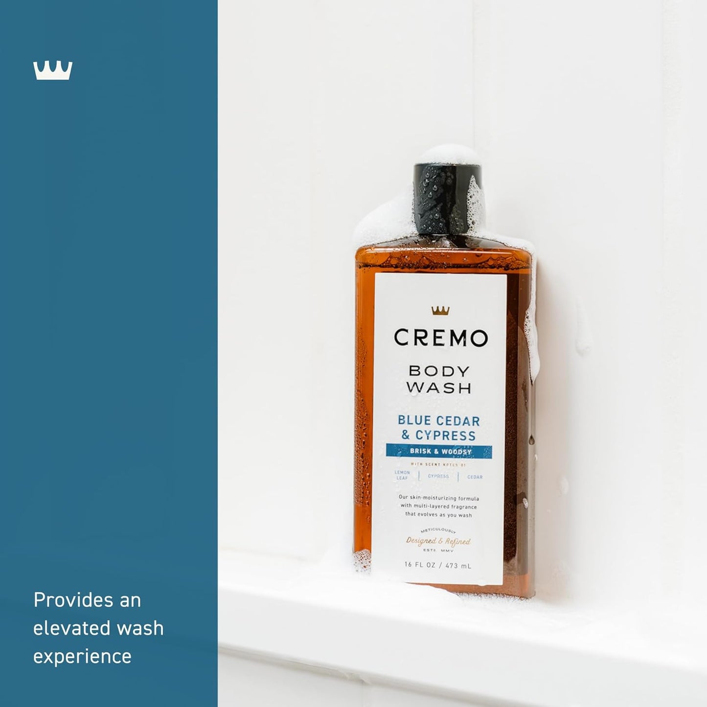 Cremo Body Wash for Men, Cypress Santal, 16 Fl Oz