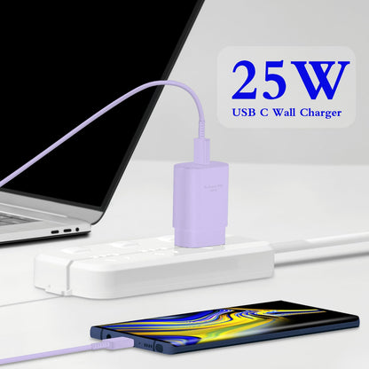 GUUSMART Type C Charger 2-Pack 25W Long 6ft USB C Charger Cable