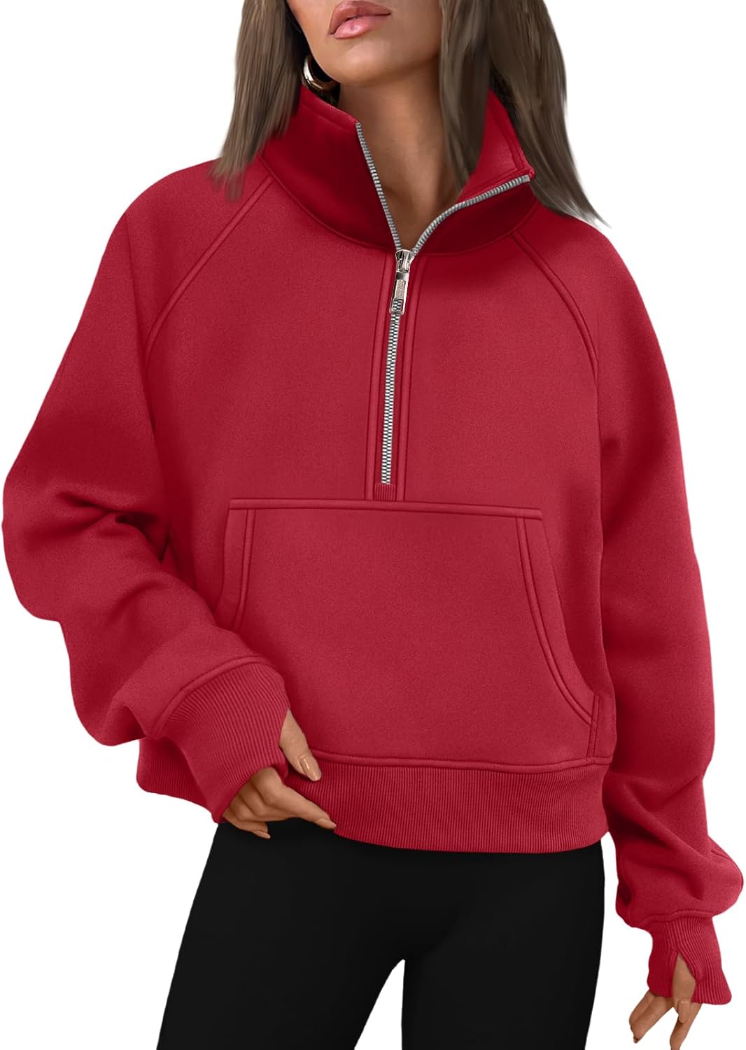 AUTOMET Womens Sweatshirts Half Zip Fleece Pullover Fall Outfits
