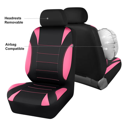 CAR PASS Waterproof Car Seat Covers Front Seats Only with 5mm Composite EVA, Neoprene Car Seat Cover with Separate Headrest Cover, Quick Setup Universal Fit for Car SUV Trucks,Airbag Compatible（Gray