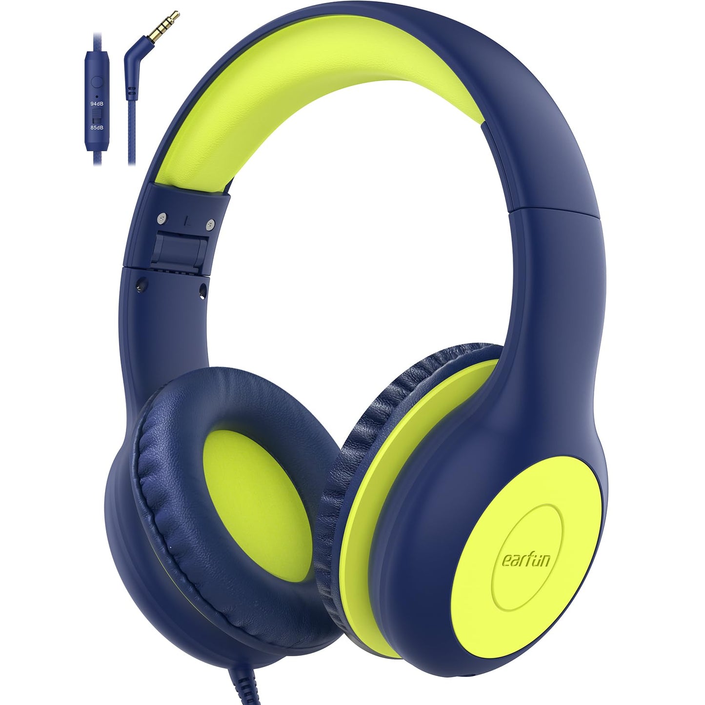 EarFun K1 Kids Headphones Wired with Mic, Volume Limit Headphones for Kids