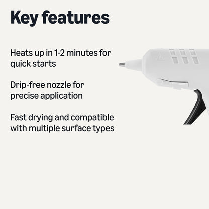 Amazon Basics Mini Size Hot Glue Sticks, 4" x 0.27", 100-Pack, Hot Melt Compatible with Most Glue Guns for Crafting, DIY, Home Repair, Transparent
