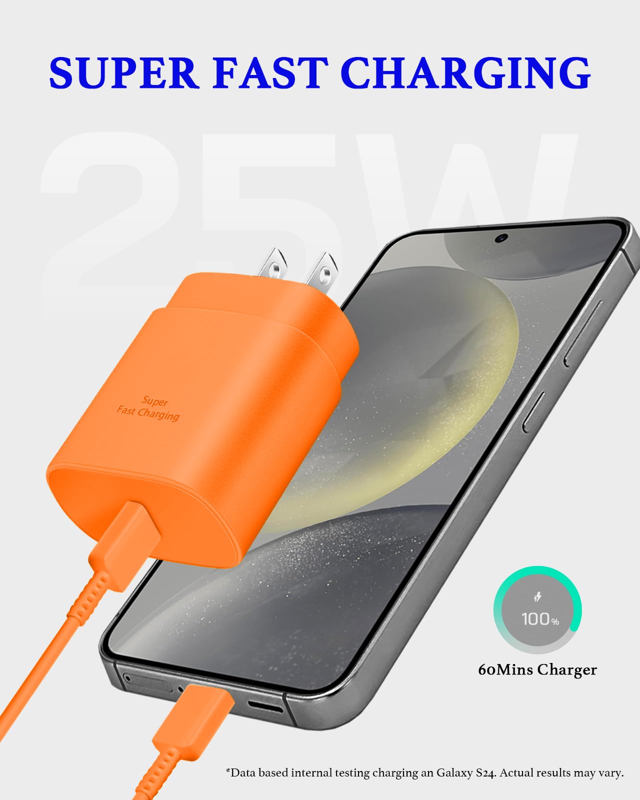 GUUSMART Type C Charger 2-Pack 25W Long 6ft USB C Charger Cable