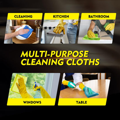 HOMEXCEL Microfiber Cleaning Cloth 12 Pack, 12.5 x 12.5 inch Microfiber Towels for Cars, Ultra Absorbent Washing Cloth, Lint Free Streak Free Cleaning Rags for Car, Kitchen, and Window (Grey)