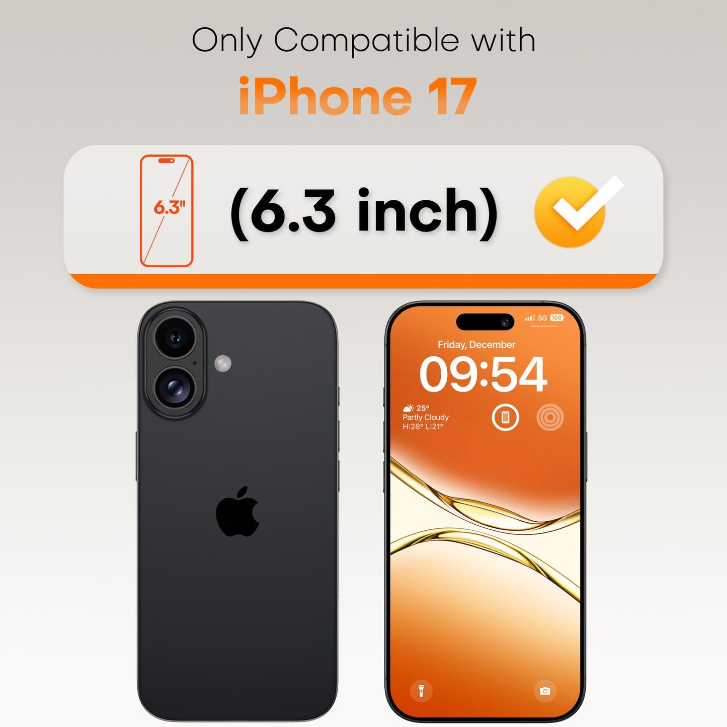 TOCOL for iPhone 17 Pro Max Screen Protector, Clear