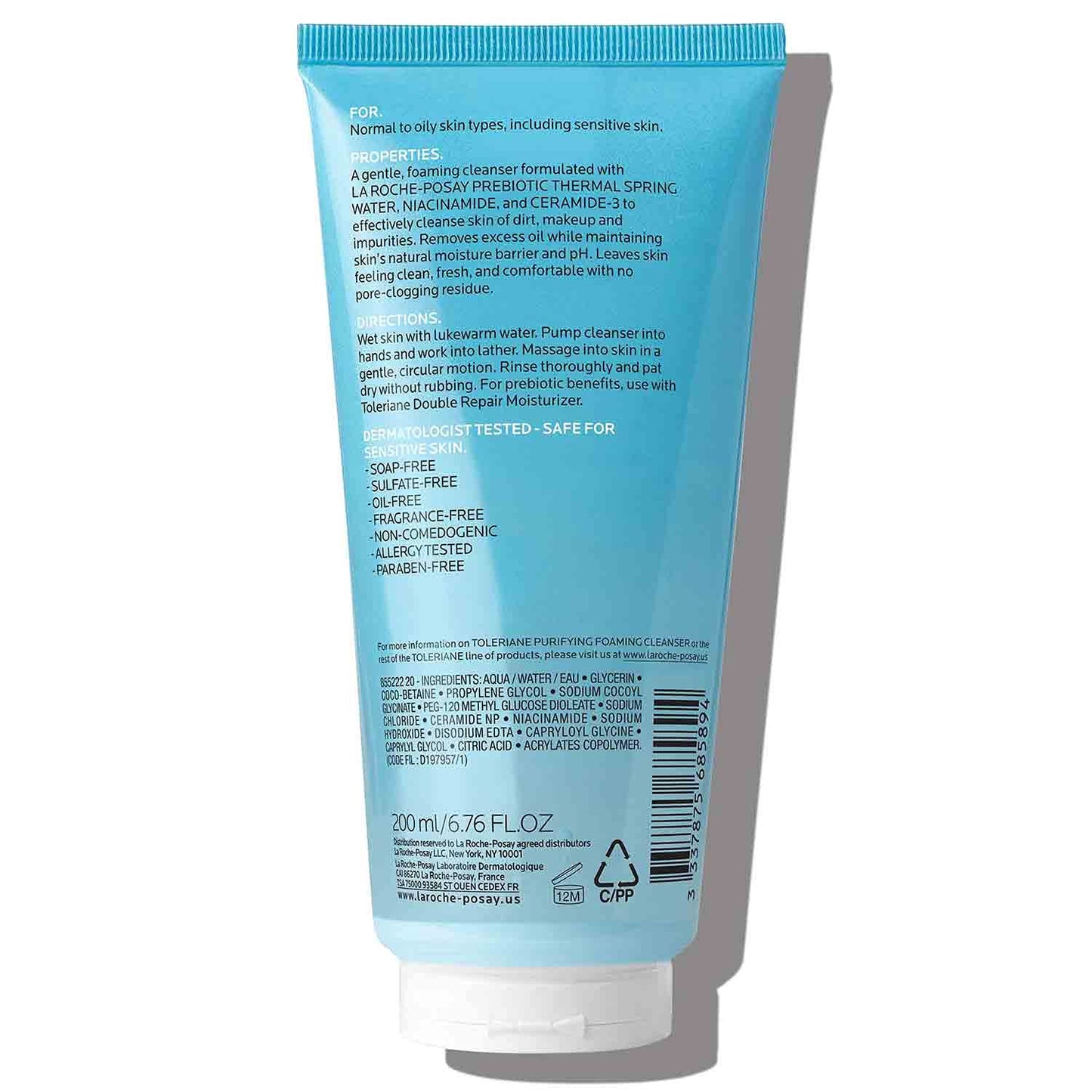 La Roche-Posay Toleriane Purifying Foaming Facial Cleanser with Niacinamide