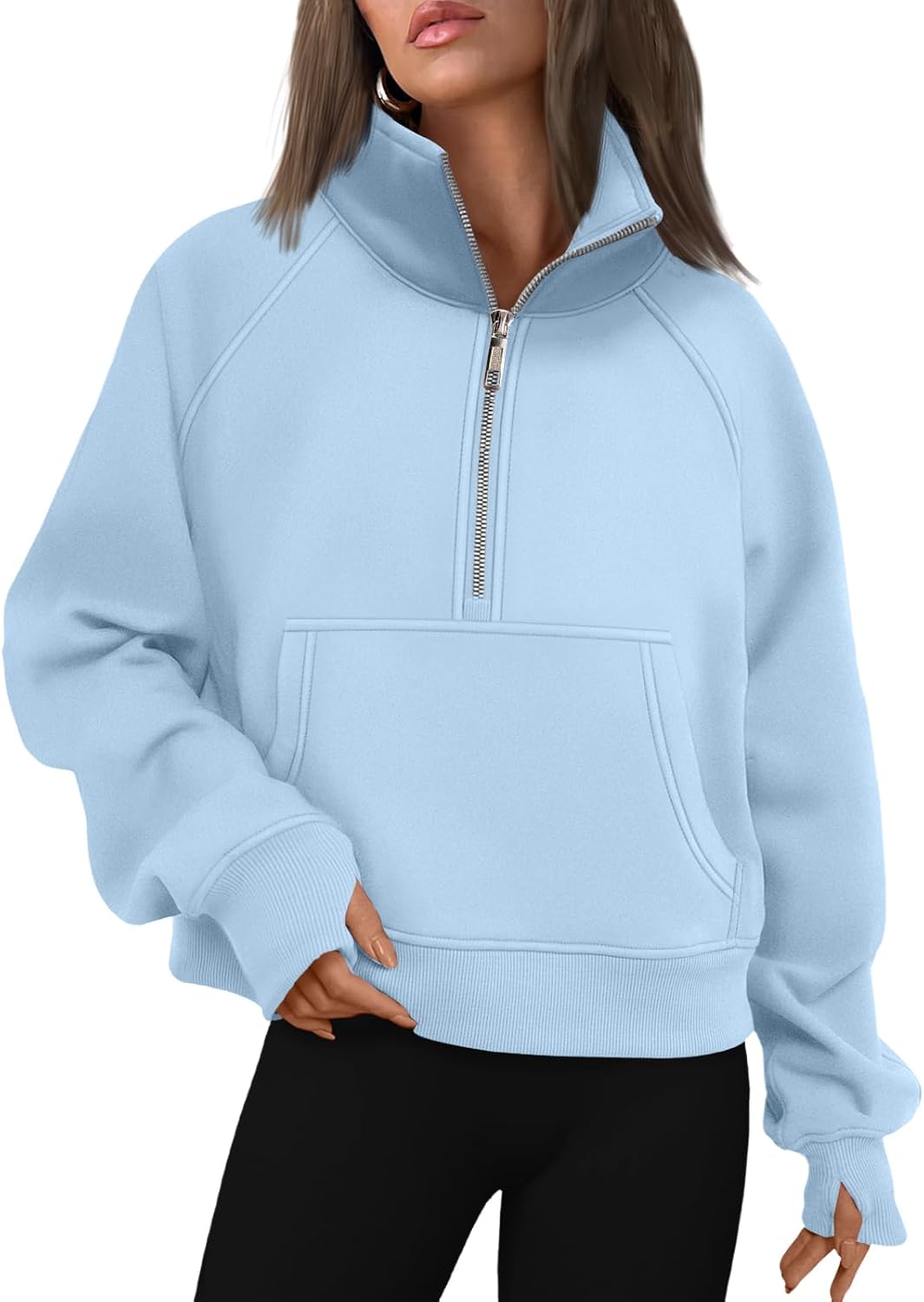 AUTOMET Womens Sweatshirts Half Zip Fleece Pullover Fall Outfits