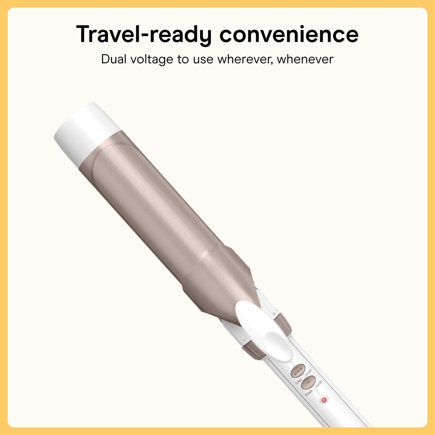Conair Curling Iron, Double Ceramic, 1" Barrel, White/Rose Gold