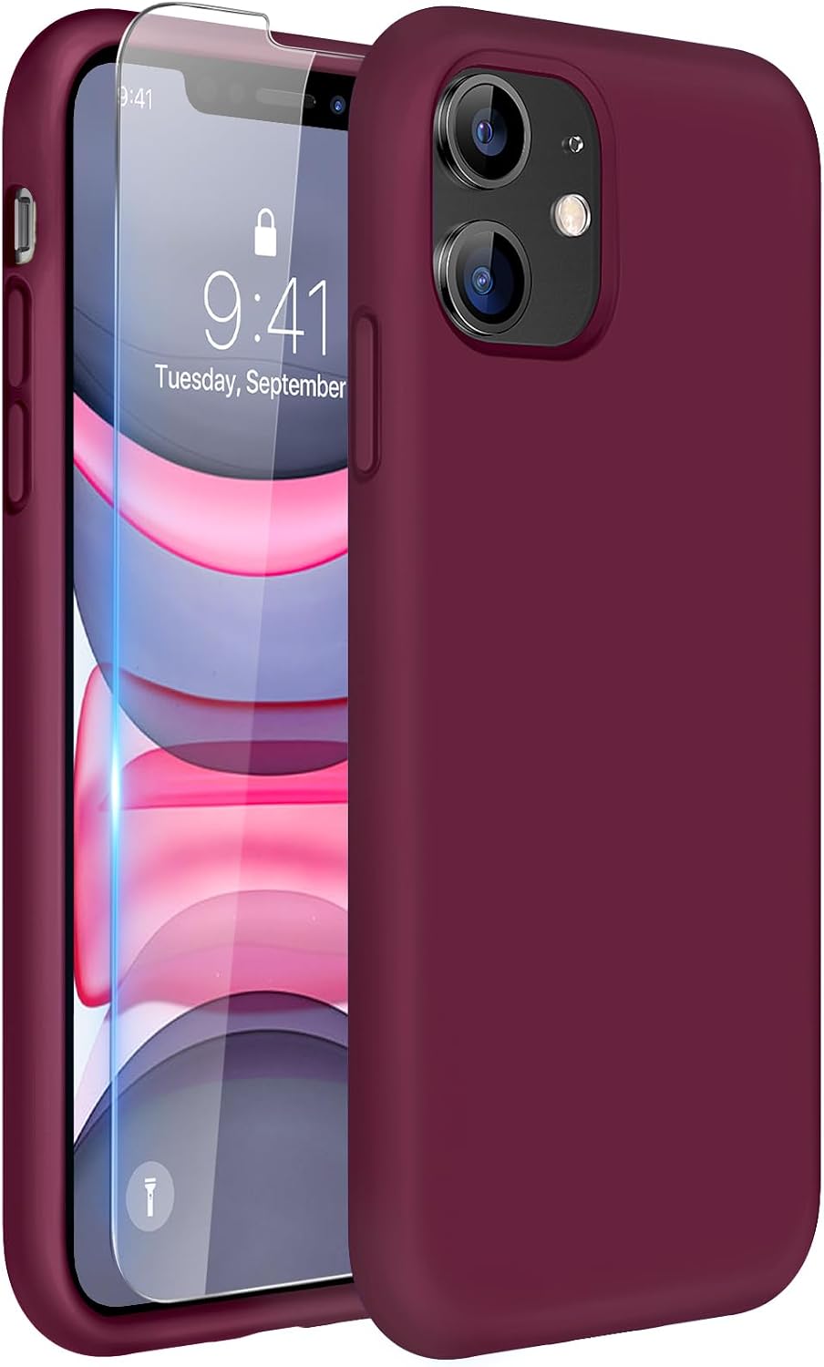 Miracase Magnetic for iPhone 16 Pro Case, Silicone, Black