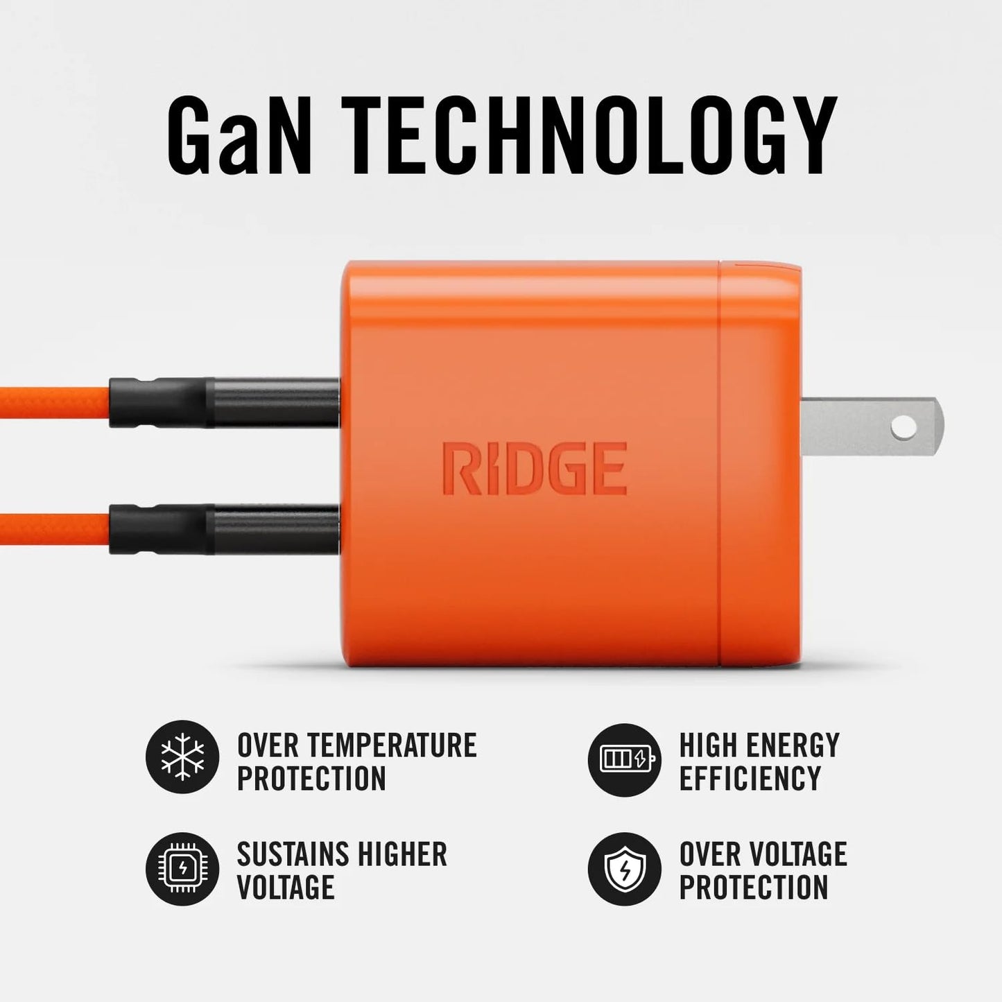 Ridge 20W Magnetic Power Bank Battery Pack 10,000mAh - Fast Charging, Compatible with MagSafe - Portable Charger Flight-Safe Travel Powerbank - Built-in Cables & Magnetic Attachment (Matte Black)