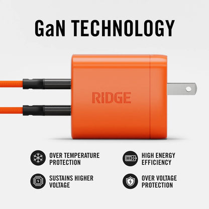 Ridge 20W Magnetic Power Bank Battery Pack 10,000mAh - Fast Charging, Compatible with MagSafe - Portable Charger Flight-Safe Travel Powerbank - Built-in Cables & Magnetic Attachment (Matte Black)