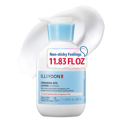 Illiyoon Ceramide Ato Concentrate Cream | Moisturizer for Dry & Sensitive Skin, 100hr Lasting Hydration, For Face & Body, Gentle for Infants, Moisture Barrier Repair, Vegan Certified, 2.53 fl.oz.
