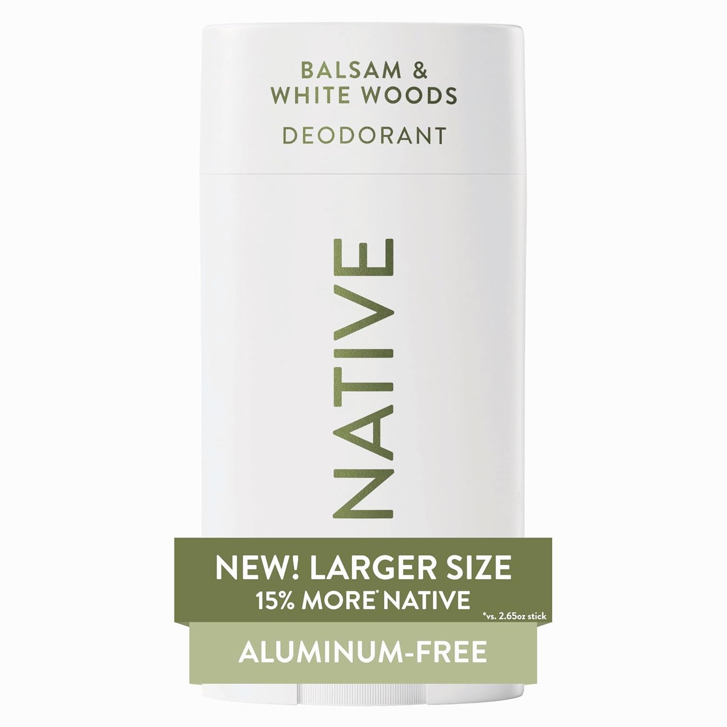 Native Aluminum Free Deodorant, Ocean & Timber, Large Size Stick, 72 Hour Odor Control, for Women & Men, Contains Naturally Derived Ingredients, 3.1 oz