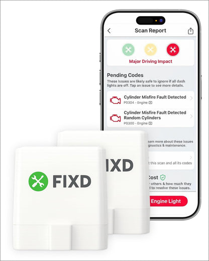 FIXD Bluetooth OBD2 Scanner - Car Diagnostic Check Engine Code Reader