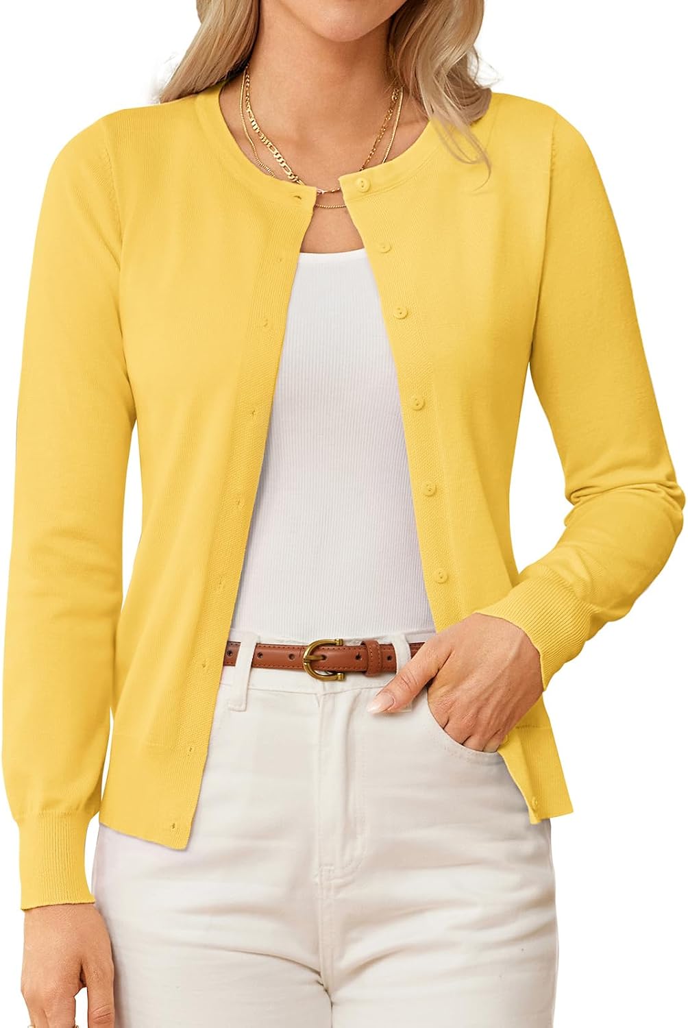 GRACE KARIN Knit Cardigan Sweaters for Women Lightweight Fall Outfits 2026