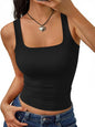 Trendy Queen Women's Double Lined Square Neck Tank Top