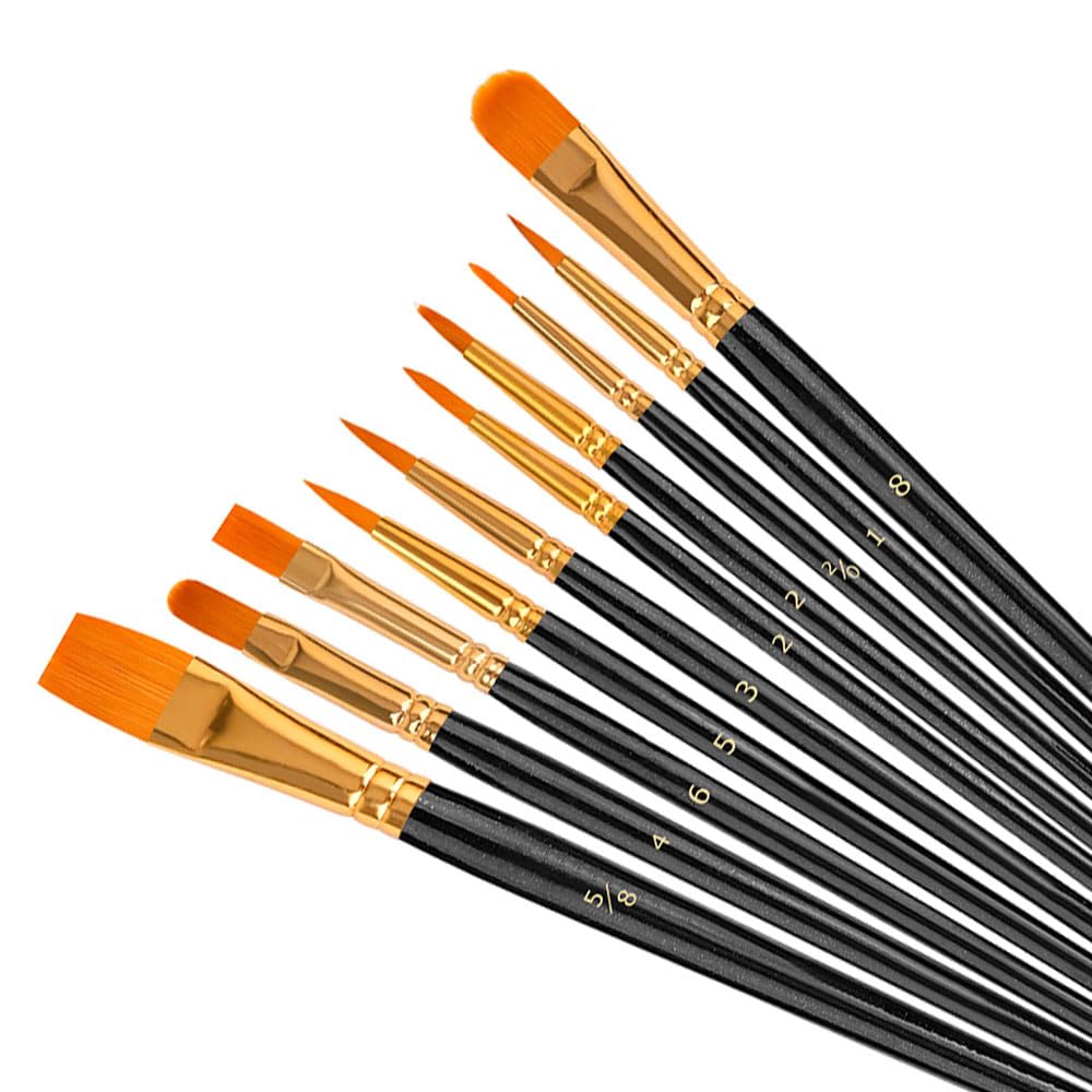 Soucolor Acrylic Paint Brushes Set, 20 Pcs Pointed Tip Artist Paintbrushes