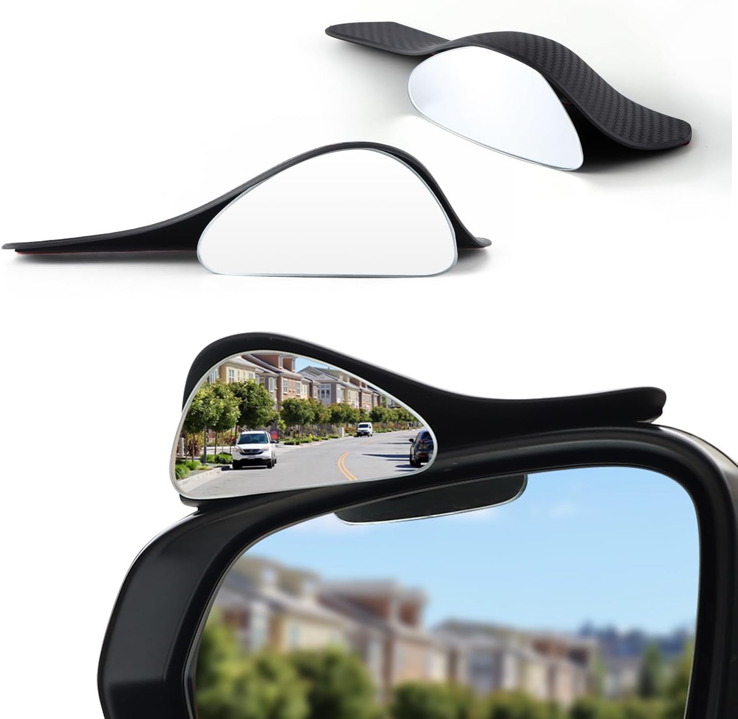 LivTee Blind Spot Car Mirror, HD Glass Frameless Convex Side Mirror Blindspot, Wide Angle Rear View Mirrors for SUVs, Trucks and RVs - Car Accessories