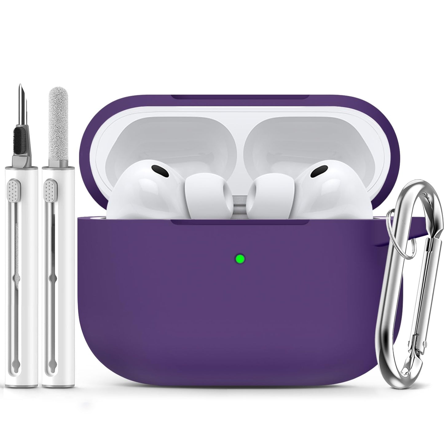 Ljusmicker for AirPods 4 Case 2024 with Cleaner Kit,Milk Tea
