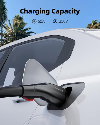 FOCSPROD J1772 to Tesla Charger Adapter, Max 80A 250V Fast Charging J1772 to NACS Adapter for Tesla Model 3/Y/X/S/Cybertruck Charging Adapter, Compatible with J1772 EV Charge to Tesla Adapter -UL 2252