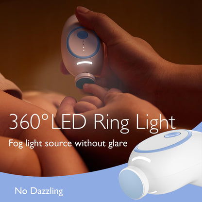 Momcozy Baby Nail File Electric, Gentle Night Light Baby Nail Trimmer
