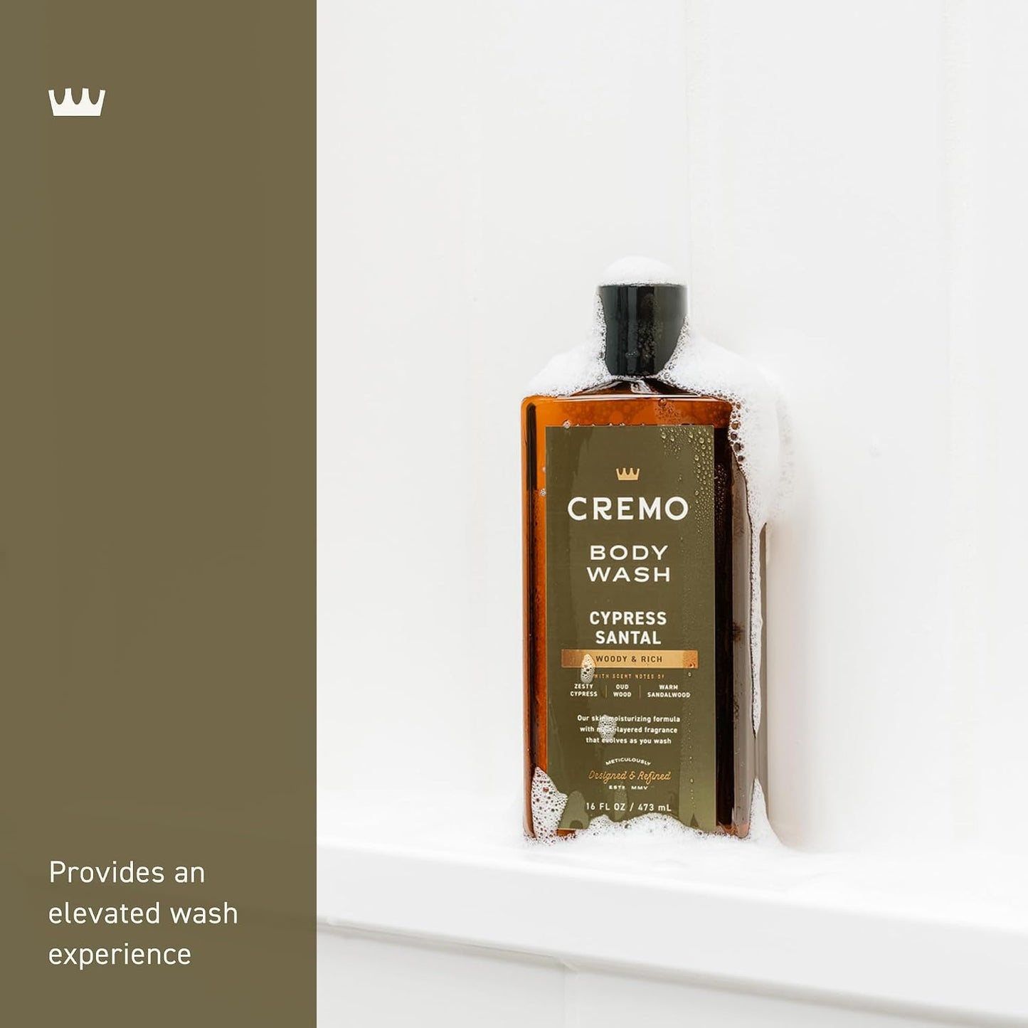 Cremo Body Wash for Men, Cypress Santal, 16 Fl Oz