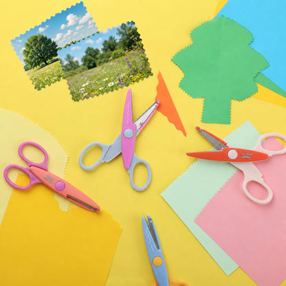 Mr. Pen- Craft Scissors Decorative Edge, 6 Pack, Bright Zig Zag Scissors