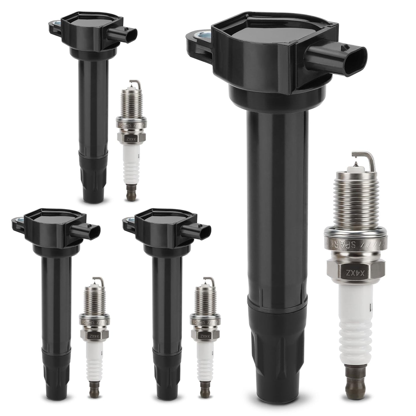 UF667 Ignition Coil & ILZFR6D11 Double Iridium Spark Plug for BMW 2.5-6.0L