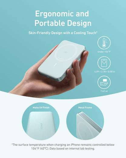 Anker MagGo Power Bank, 10,000mAh Qi2-Certified 15W Portable Charger