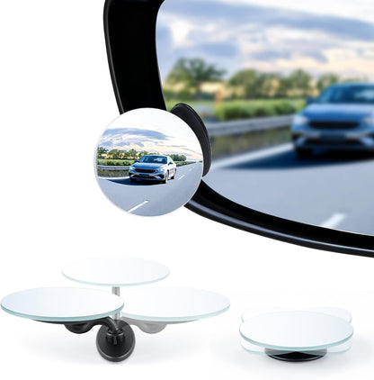 LivTee Blind Spot Car Mirror, HD Glass Frameless Convex Side Mirror Blindspot, Wide Angle Rear View Mirrors for SUVs, Trucks and RVs - Car Accessories
