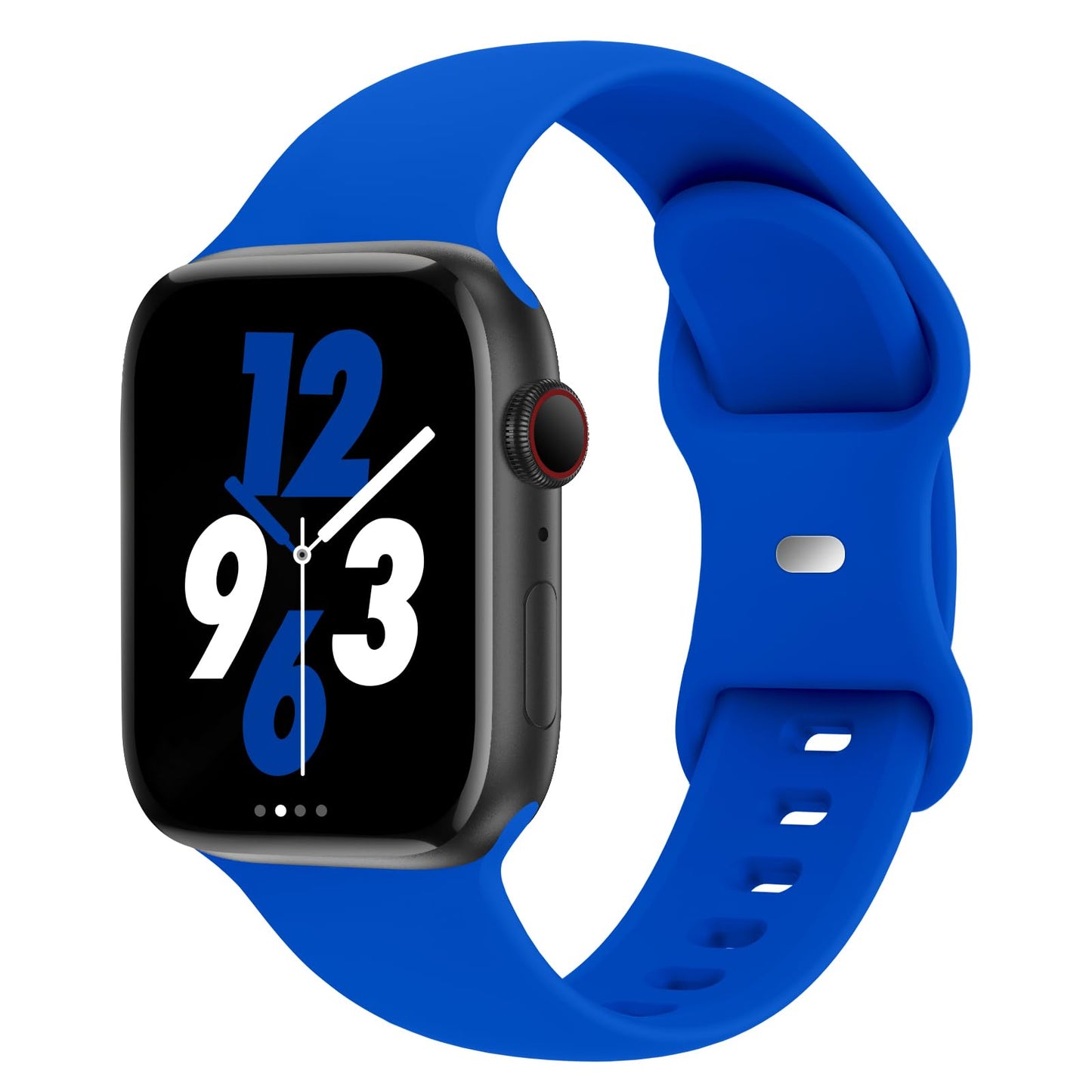 Sport Band Compatible with Apple Watch 38mm 40mm 41mm 42mm 44mm 45mm 46mm 49mm, Replacement Soft Silicone Strap Wristbands for iWatch Series 11/10/9/8/7/6/5/4/3/2/1 Ultra SE Women Men, Space Gray