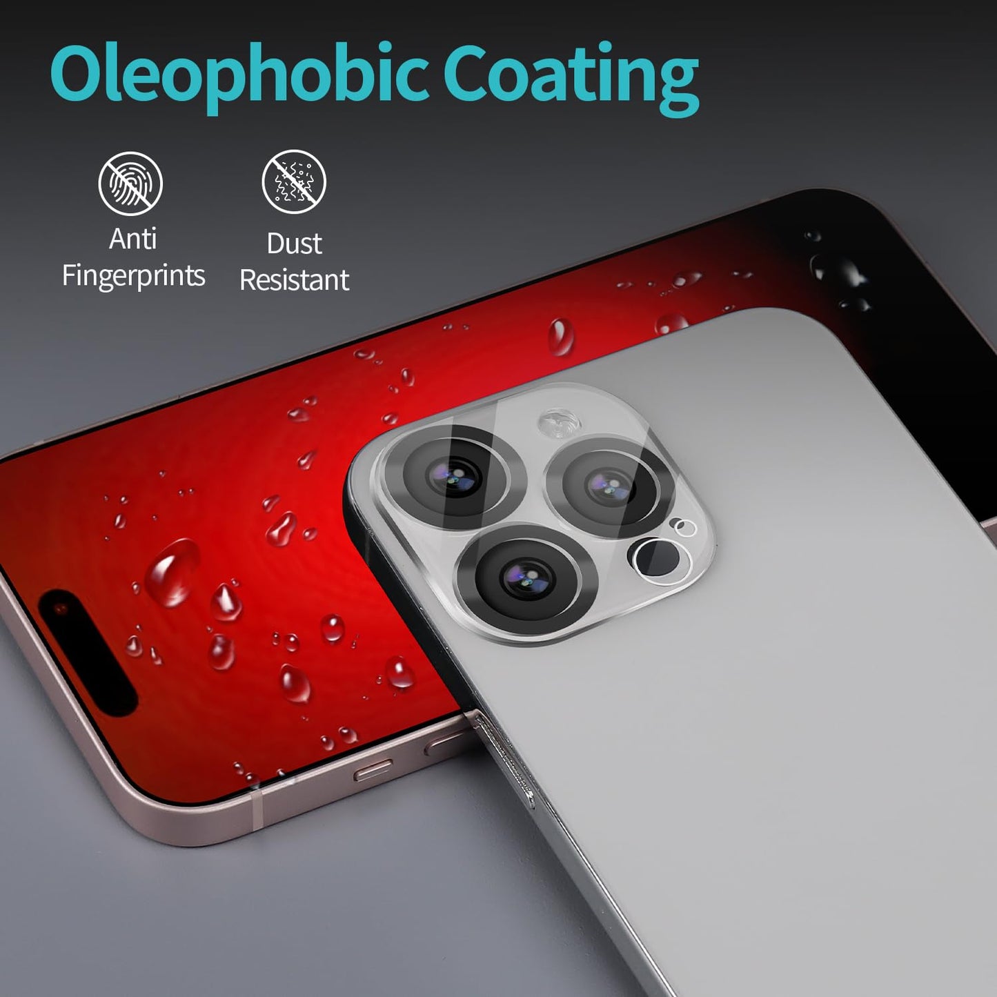 PEHAEL for iPhone 16 Pro Max Privacy Screen Protector+Camera Lens Protector