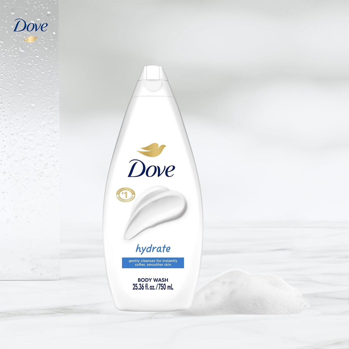 Dove Sensitive Skin Body Wash, 24hr Lotion-Soft Skin, 30.6 oz